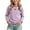 Purple, variant on Girls Wavy Ruffle Trim Crewneck Long Sleeve top Strawberry Embroidery Soft Casual Layering T-Shirt for Kids Spring Autumn(Black,2-3 Years)