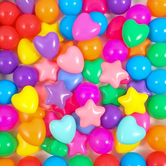 100 Bolas de Plástico Redondas Divertidas para Niños con Bolsa de 5.5 cm