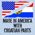 thumbnail image 2 of CafePress - Made In America With Croatian Parts Body Suit - Baby Light Bodysuit, Size Newborn - 24 Months, 2 of 4