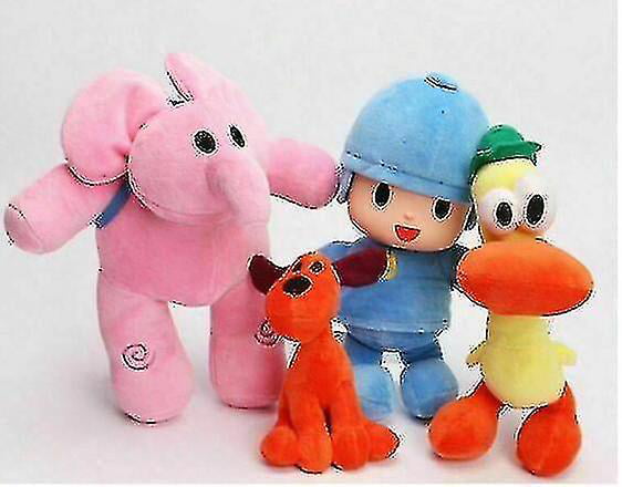 4pcs Doll Pocoyo Pato One Elly Stuffed Plush Bandai  Loula Figure Kids Toy Gift
