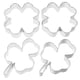 thumbnail image 1 of 4 cortadores de galletas de acero inoxidable con forma de trébol y trébol, para el Día de San Patricio, moldes reutilizables para hornear y celebraciones navideñas, 1 of 8