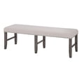thumbnail image 3 of Jofran Willow Creek Distressed Solid Pine Upholstered Dining Bench, 3 of 7
