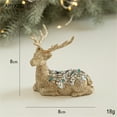thumbnail image 3 of Christmas Table Gold Sequin Reindeer Wedding Valentine's Day Table Decoration Mini Resin Elk Figurine Christmas New Year Holiday Decoration, 3 of 3