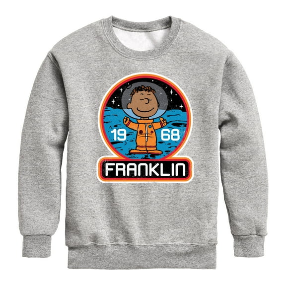 Peanuts - Franklin Space Badge - Toddler & Youth Crewneck Fleece Sweatshirt