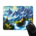 thumbnail image 2 of Mountains Printed Gaming Mouse Pad Desk Mouse Mat Waterproof Computer Mousepad with Stitched Edge Desk Pad, 2 of 4