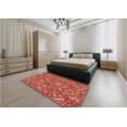 thumbnail image 5 of Ahgly Company Machine Washable Indoor Rectangle Transitional Red Area Rugs, 4' x 6', 5 of 7