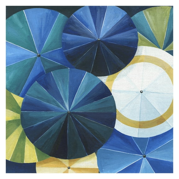 Masterpiece Art Gallery Blue Umbrella by Natasha Marie Canvas Art Print 24" x 24"