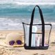 thumbnail image 5 of Bolsa de asas transparente, bolsa de playa portátil de pvc, bolsa de almacenamiento al aire libre, ropa de camping al aire libre, bolsa de hombro a prueba de polvo, 11 Feliz Sencillez, 5 of 5