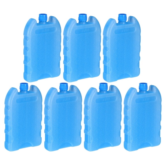 LITINKIMI 7Pcs Medium Hard Shell Ice Bricks Reusable Gel Packs Leakproof for Coolers