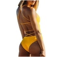 thumbnail image 2 of Aloohaidyvio Swimsuits for Women,Sexy One-piece Swimsuit Women Bandage Backless Bikini Swimsuit Swimwear Bathing Beachwear, 2 of 6