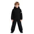 thumbnail image 4 of Girls Ski Suits Waterproof Jumpsuit with Hood Insulated Midweight Zipper Closure Warm Kids Winter Snow Jacket Black 8 Years, 4 of 7