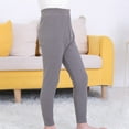 thumbnail image 6 of WOLLED 2-14Y Toddler Kids Girls Warm Bottoms Pants Youth Fall Winter Padded Cotton Leggings Baby High Waisted Elastic Bottoming Pants Inside Velvet School Uniform Pants, 6 of 7