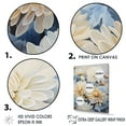 thumbnail image 3 of Designart "Blooming Mums In Blue And Gold Minimalism I" Mums Floater Framed Canvas Wall Art, 3 of 5