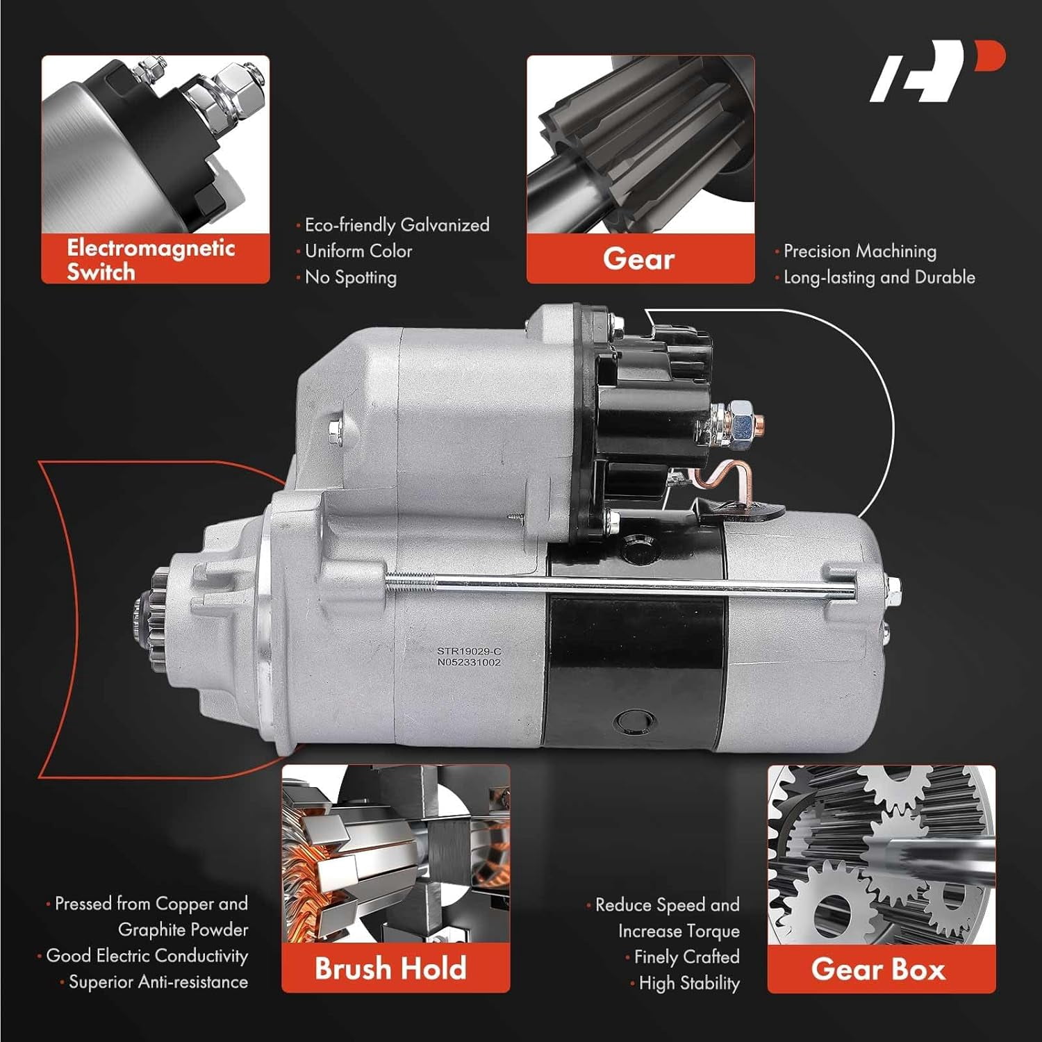 A-Premium Starter Motor Compatible with Ram 2500 2011-2019, 3500 2011-2018, 4500 2011-2018, 5500 2011-2018 & Ram 2500 3500 2007-2010, Ram 4500 5500 2008-2010, 5.9L 6.7L, 12V 3.0KW 13-Teeth Clockwise