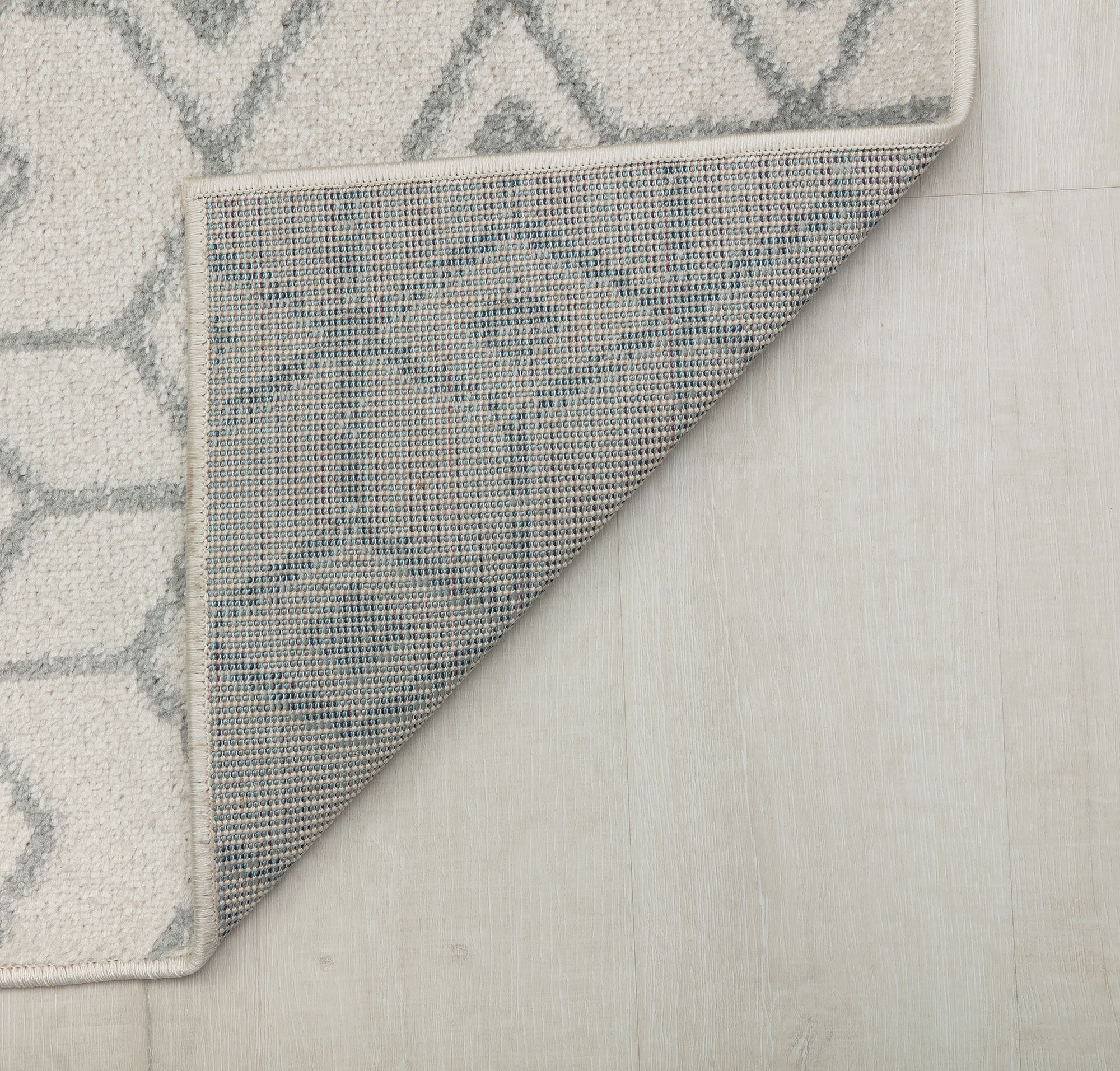 Mason Brooks Ryder KN50A Pearl Drops Moroccan Tribal White Area Rug, 2'6" x 4'
