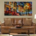 thumbnail image 2 of 1pc, Canvas Painting, Walking Down The Street Oil Painting Wall Art Decor, Living Room Wall Decor, Bedroom Wall Decor, Canvas Wall Art Decor, Home Decor, Room Decor, Indoor Decor, Wall Decor, Holiday, 2 of 4