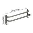 thumbnail image 3 of Bath Double Towel Bars,Towel Holder Towel Racks with Hooks for Bathroom Lavatory,Aluminum Alloy Towel Hanger Towel Rail Wall Mount for Kitchen Shower Toilet, 3 of 6
