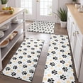 thumbnail image 2 of Black Dog Puppy Paw Kitchen Rugs Sets Of 3,Kitchen Runner Rugs Non Skid Washable,Decorative Kitchen Floor Mats for Kitchen,Sink,Laundry,17"x30"+ 17"x47" + 17"x59", 2 of 6