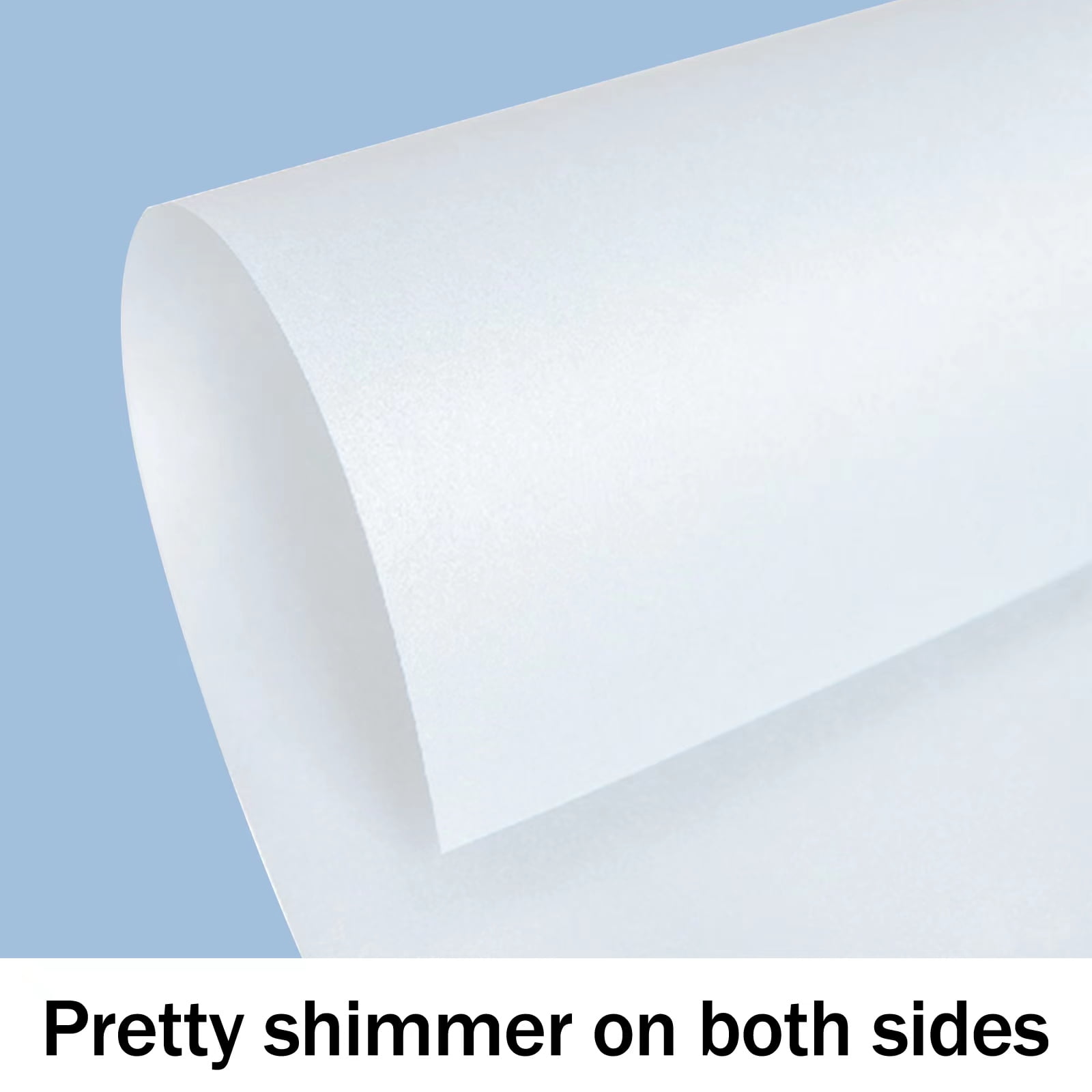 100 Sheets White Shimmer Cardstock 8.5 x 11 Certificate Paper, Goefun 80lb Pearlescent Paper for Invitations, Certificates, Crafts, DIY Cards