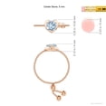 thumbnail image 4 of Angara Natural 0.4 Ct. Aquamarine Solitaire Ring in 14K Rose Gold for Women (Ring Size: 3), 4 of 9