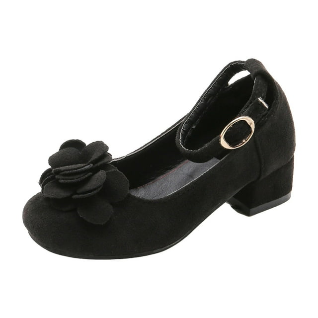Icvfdpl Sandals For Girls Teen Thick High Heel Fashionable Diamond Bow Small High Heel Princess Weekend Soft 7 Years-8 Years