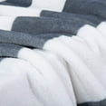 thumbnail image 2 of Flannel Full/Queen Blanket, Super Soft with Grey and White Striped Printed Bed Blanket, 90 x 90 Inches, 2 of 7