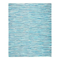 SAFAVIEH Rag Elena Striped Cotton Area Rug, Turquoise/Multi, 10' x 14'