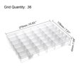 thumbnail image 2 of Unique Bargains Boîte de Rangement pour Composants - PP Ajustable 36 Compartiments Boîtes à Outils Composants Électroniques Transparent Blanc 275x178x43mm, 2 of 4