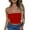 Red, variant on Penkiiy Womens Summer Tube Tops Strapless No Pad Clubwear Y2K Going Out Stretchy Basic Casual Cami Tops Red for M
