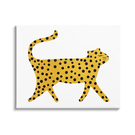 Stupell Industries Whimsical Cheetah Polka Pattern Graphic Art Gallery Wrapped Canvas Print Wall Art, Design by Emily Kopcik