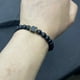 thumbnail image 5 of Pulsera de cristal esmerilado negro esmaltado, piedra volcánica, pulsera para hombre, 5 of 6