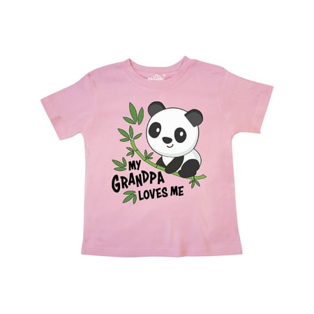 

Inktastic My Grandpa Loves Me- cute panda Gift Toddler Boy or Toddler Girl T-Shirt