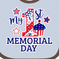 thumbnail image 4 of Inktastic My 1st Memorial Day with Cupcake and Stars Boys or Girls Baby Bib, 4 of 4