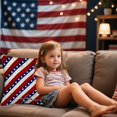 thumbnail image 4 of Clearance Under $5 Boovnll 4th of July Pillow Covers 18x18 - Red White Blue Stars Stripe Throw Pillow Covers, Linen Patriotic Pillow Covers for Memorial Day Home Sofa Decor, 4th of July Decorations, 4 of 6