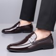 thumbnail image 2 of Men's Patent Leather Penny Loafer Dress Shoes, 2 of 5