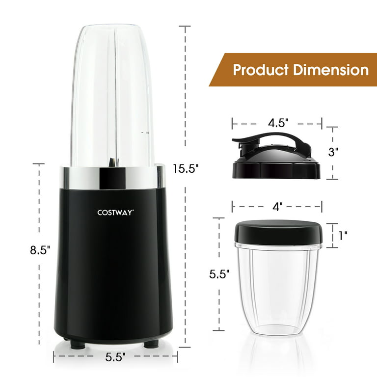 Portable Blender, Personal Size Blender, New upgraded 2400mAh Extra Large  Capacity Battery, 6 blades, 500ml extra large capacity, Mini Blender Travel