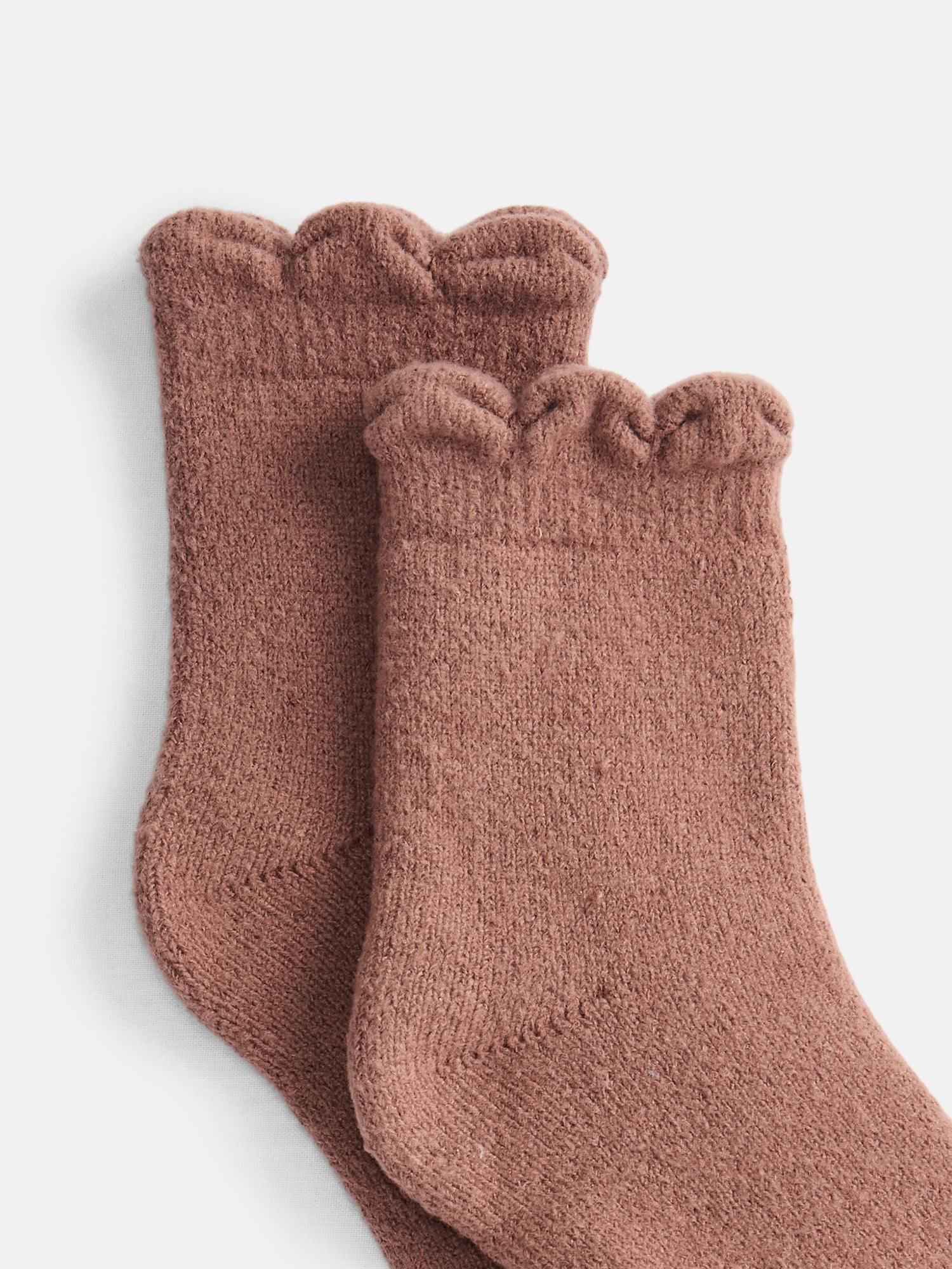 No Boundaries Women's Cozy Mid Crew Socks, 2 Pack, Shoe Sizes 4-10