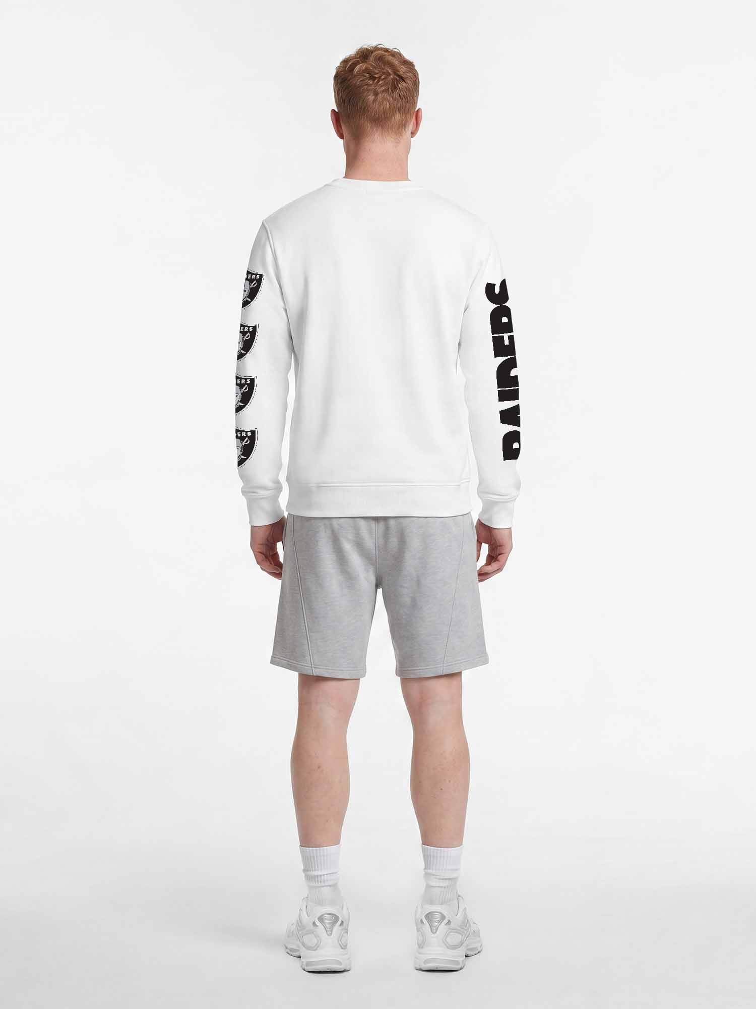 Las Vegas Raiders Reebok Mens White Crew Sweatshirt