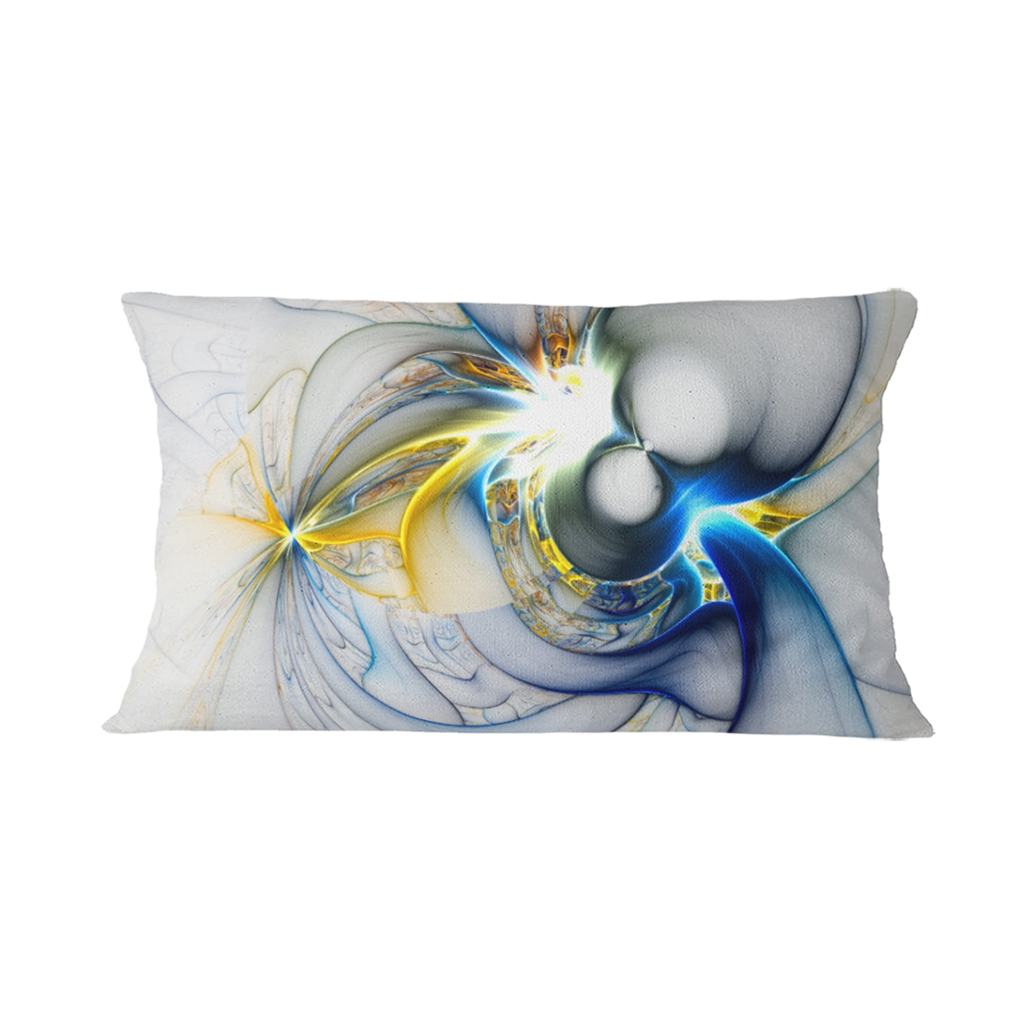 Designart Shining Multi Colored Plasma - Abstract Throw Pillow - 12x20