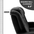 thumbnail image 7 of 57" Loveseat Recliner, Recliner Sofa with 3 Cup Holders and 2 Pillows, Wall Hugger Recliners & 135° Reclining Loveseat (Black PU Leather Furniture), 7 of 7