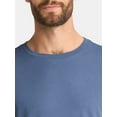 thumbnail image 4 of George Men's & Big Men's Cotton Crewneck T-Shirt with Long Sleeves, Size XS-3XL, 4 of 5