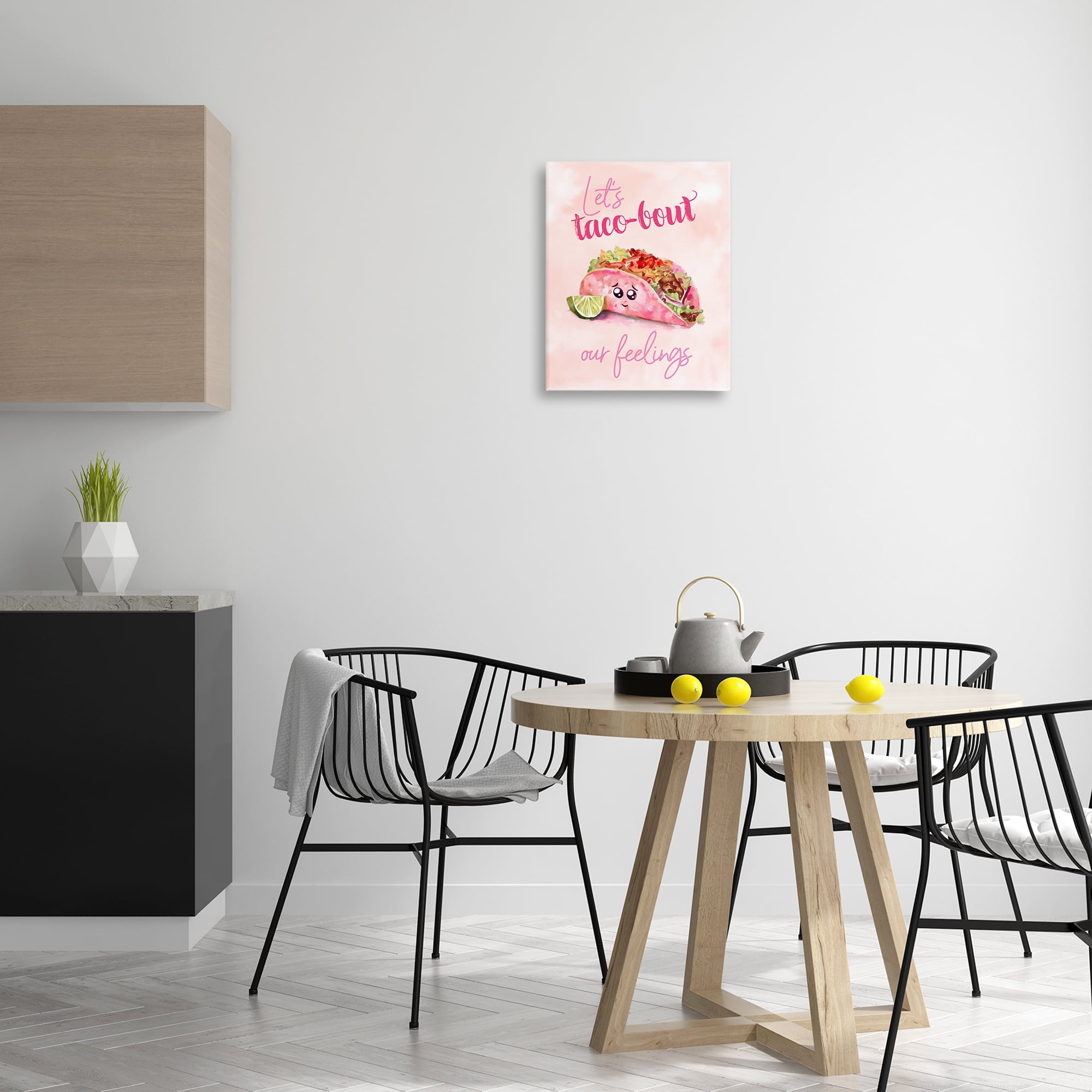 Stupell Industries Taco-Bout Our Feelings Novelty Painting Gallery Wrapped Canvas Art Print Wall Art, 16 x 20