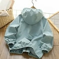 thumbnail image 6 of Long Sleeve Jackets for Toddler Baby Girl New Kids Lightweight Waterproof Jacket Boys Girls Cute Hooded Raincoats Windbreaker with Pockets Blue 8-9 Years, 6 of 6