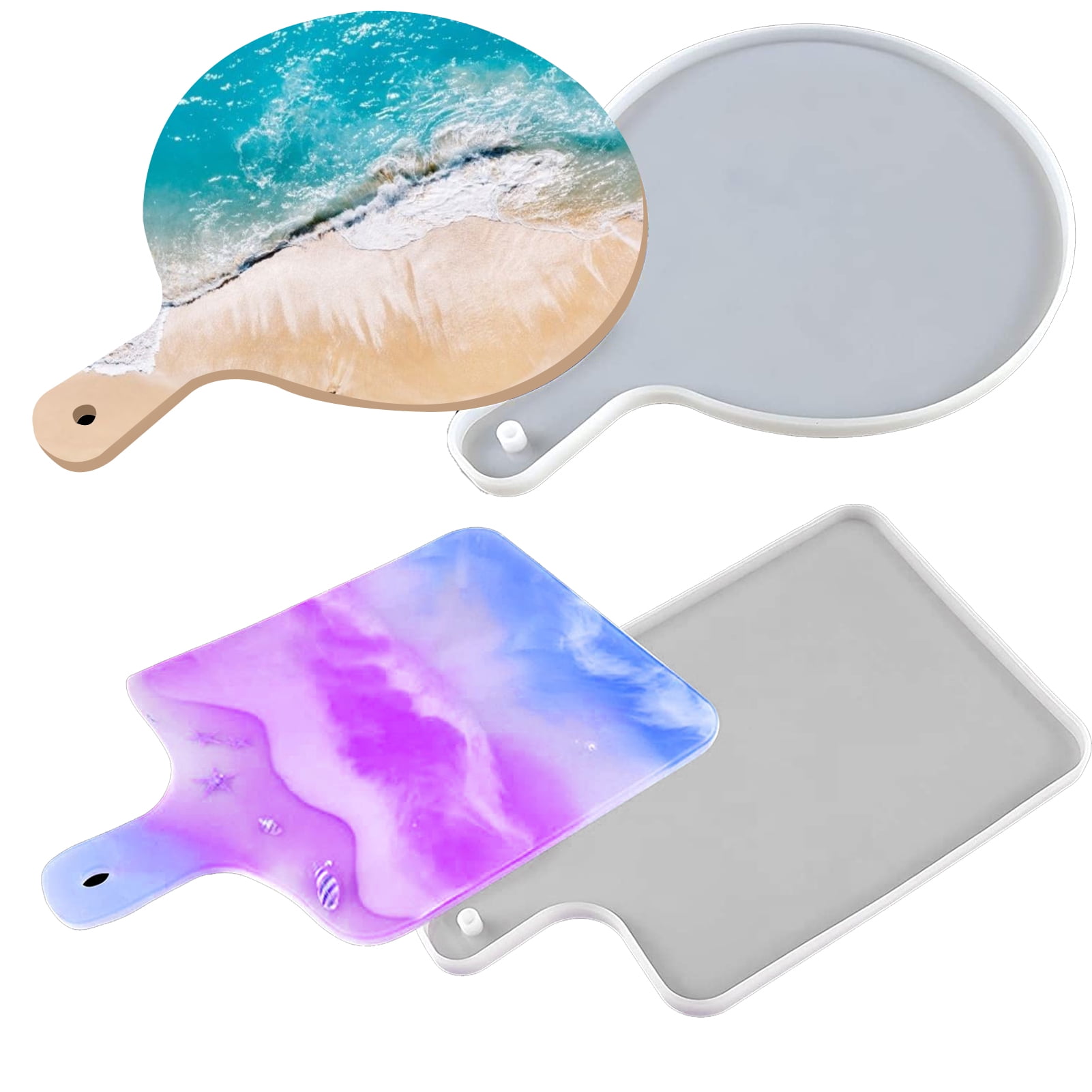 LET'S RESIN Resin Molds, Silicone Tray Molds for Epoxy Resin, DIY Resin  Serving Board, Resin Serving Tray, Great for Home Decoration 