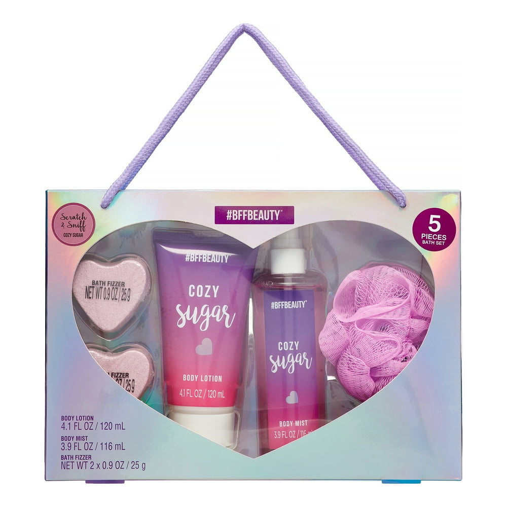 BFF Beauty Cozy Sugar Bath and Body Gift Set, 5 pieces