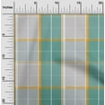 thumbnail image 1 of oneOone Cotton Poplin Twill Dusty Teal Blue Fabric Madras Check Quilting Supplies Print Sewing Fabric By The Yard 56 Inch Wide, 1 of 4