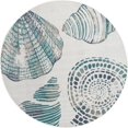thumbnail image 3 of Unique Loom Outdoor Coastal Collection Area Rug - Bodrum (7' Round Ivory/Navy Blue), 3 of 7