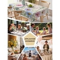 thumbnail image 5 of Spring Floral Table Cloth, Wildflowers Herbs Summer Botanical Vintage Waterproof Tablecloth for Square Tables, Reusable Washable Fabric Table Cover for Restaurant Kitchen Dining Tables 60"x60", 5 of 6