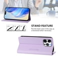 thumbnail image 2 of Wallet Case for iPhone 12 Pro Max, Magnetic Closure PU Leather Flip Phone Case for Men Women with RFID Blocking Card Holder Kickstand, Shockproof Protection Cover for iPhone 12 Pro Max, Purple, 2 of 13