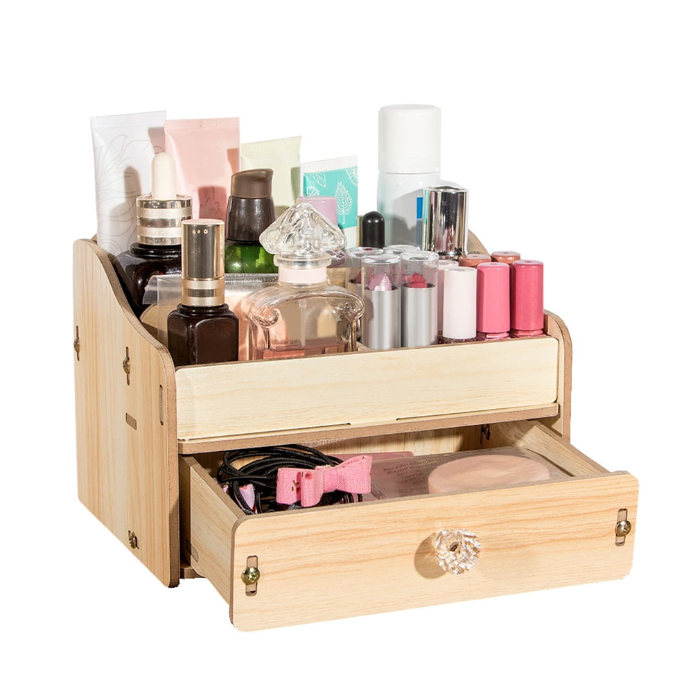 Diy Wooden Desktop Makeup Storage Box